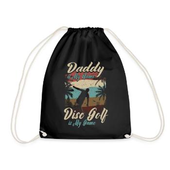 Papa est mon nom Disc Golf est mon jeu pour papa - Sac de sport léger - noir - Devant