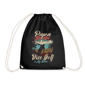 Papa est mon nom Disc Golf est mon jeu pour papa - Sac de sport léger - noir - Devant