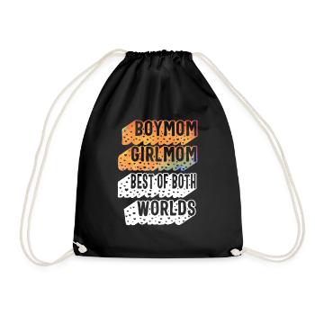 Chemise garçon maman fille maman meilleur des deux mondes, - Sac de sport léger - noir - Devant