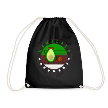 Avocado Shirt, Mamacado Maternity Pregnancy Cute - Drawstring Bag - black - Front