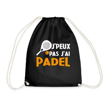 Je Peux Pas J'ai Padel Cadeau Pour Joueur De Padel - Sac de sport léger - noir - Devant