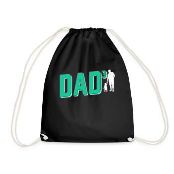 Father Of Three Children Papa Father Day Daddy - Drawstring Bag - black - Front