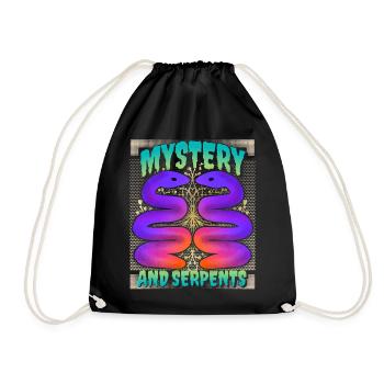 Snake, mysterious snakes, saying - Drawstring Bag - black - Front