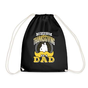 Premier Thanksgiving En tant que Père Proverbes Papa Papa - Sac de sport léger - noir - Devant