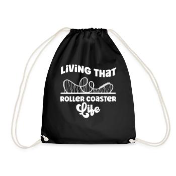 Roller Coaster Living That Roller - Drawstring Bag - black - Front
