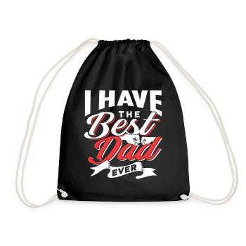 Ich Habe Den Besten Vater Aller Zeiten Papi Papa - Turnbeutel - Schwarz - Vorne