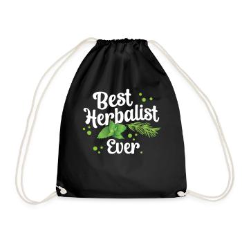 Best Herbal Specialist of All Time Herbs - Drawstring Bag - black - Front
