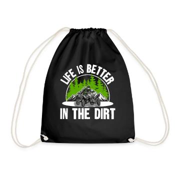 Quad ATV Offroad Quad Riders - Drawstring Bag - black - Front