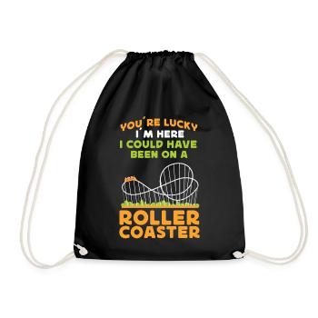 Roller Coaster You're Lucky I'm - Turnbeutel - Schwarz - Vorne