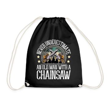 Lumberjack Tree Feller - Drawstring Bag - black - Front