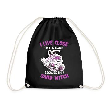 I'm A Sand-Witch Halloween Witch - Drawstring Bag - black - Front