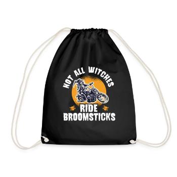 Not All Witches Ride Broomsticks Halloween Witch - Drawstring Bag - black - Front