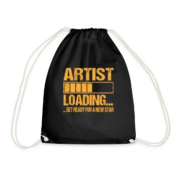 Artist loading Artist Training - Drawstring Bag - black - Front
