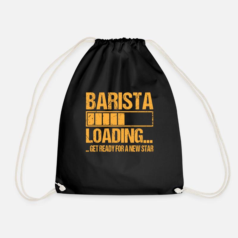 Barista loading Barista Ausbildung - Turnbeutel - Schwarz