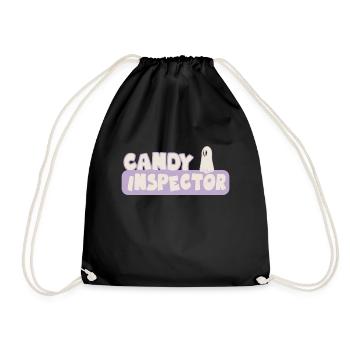 Candy Inspector Lustige Halloween -Party - Turnbeutel - Schwarz - Vorne