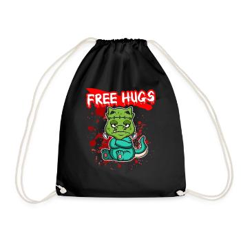 Câlins gratuits Sarcasme d’Halloween Effrayant Effrayant Costume Effrayant - Sac de sport léger - noir - Devant