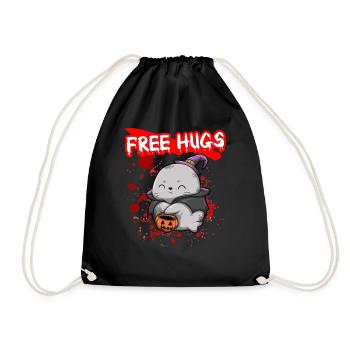 Free Hugs Halloween Sarcasm Scary Creepy Costume - Turnbeutel - Schwarz - Vorne