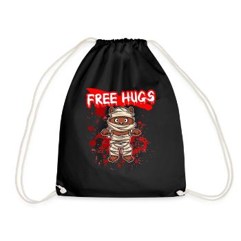 Câlins gratuits Sarcasme d’Halloween Effrayant Effrayant Costume Effrayant - Sac de sport léger - noir - Devant