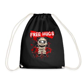 Free Hugs Halloween Sarcasm Scary Creepy Costume - Turnbeutel - Schwarz - Vorne