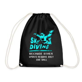 Skydive Freefly Fallschirmspringer Shirt Skydiving - Turnbeutel - Schwarz - Vorne