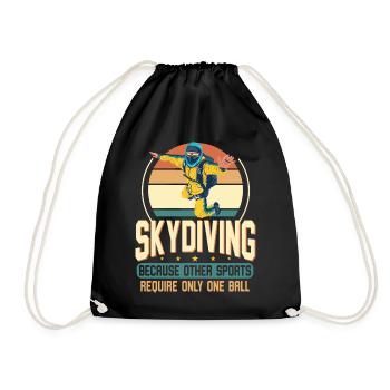Skydive Freefly Fallschirmspringer Shirt Skydiving - Turnbeutel - Schwarz - Vorne