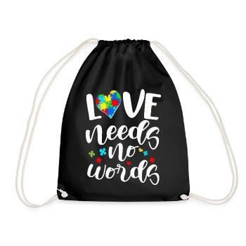 Autismus Geschenk Autist Asperger ADHS Autism - Turnbeutel - Schwarz - Vorne