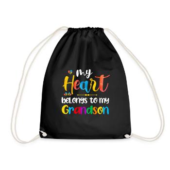 Autistic Autism Autism Awareness Day Asperger's Child - Drawstring Bag - black - Front