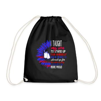 Proud Military Mom And Dad Shirt, Dog Tag - Drawstring Bag - black - Front