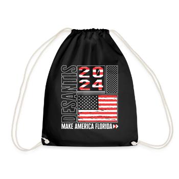 Make America Florida Shirt, DeSantis 2024 USA - Drawstring Bag - black - Front