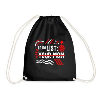 Pour faire la liste de votre maman correspondant à la chemise de papa, - Sac de sport léger - noir - Devant