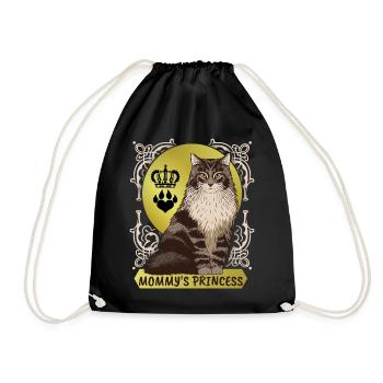 Princesse Chat, Style Vintage, Maman Princesse - Sac de sport léger - noir - Devant