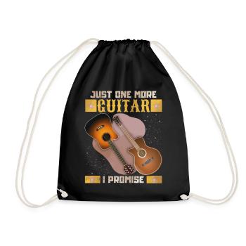 Guitar player guitar electric guitar, funny saying - Drawstring Bag - black - Front