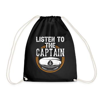 Écoutez le Captain Ship Boat Yacht Boat - Sac de sport léger - noir - Devant