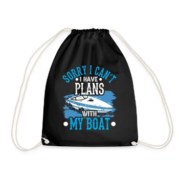 Malheureusement, je ne peux pas avoir de plans avec mon bateau - Sac de sport léger - noir - Devant