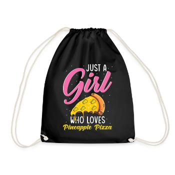 Juste une fille qui aime la pizza à l’ananas - Sac de sport léger - noir - Devant