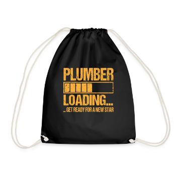 Plumber loading Plumber Training - Drawstring Bag - black - Front