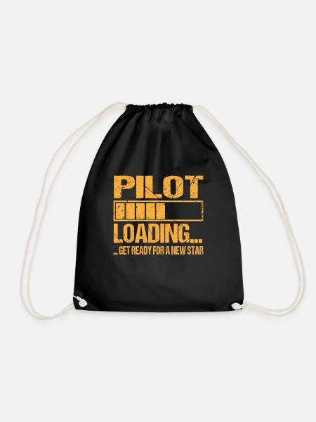 Pilot loading Pilot Ausbildung - Turnbeutel - Schwarz