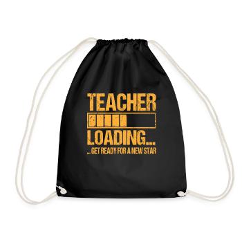 Teacher loading Teacher Training - Drawstring Bag - black - Front