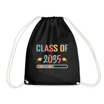 Class Of 2035 First Day Of School Grow With Me - Drawstring Bag - black - Front
