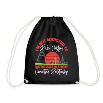 Roller Coaster I'm Not Addicted To - Drawstring Bag - black - Front