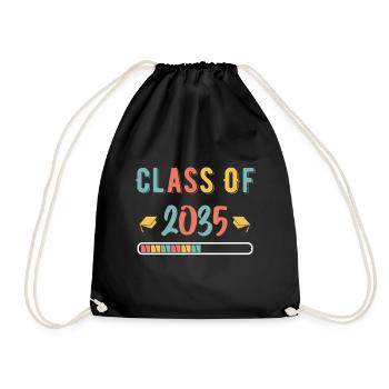 Class Of 2035 First Day Of School Grow With Me - Drawstring Bag - black - Front