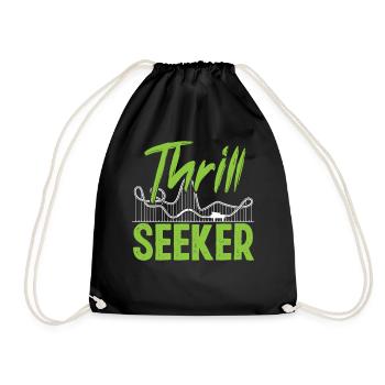 Roller Coaster Thrill Seeker - Drawstring Bag - black - Front