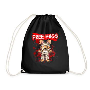 Câlins gratuits Sarcasme d’Halloween Effrayant Effrayant Costume Effrayant - Sac de sport léger - noir - Devant