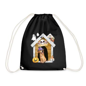 Halloween Golden Retriever Chien Sorcière - Sac de sport léger - noir - Devant