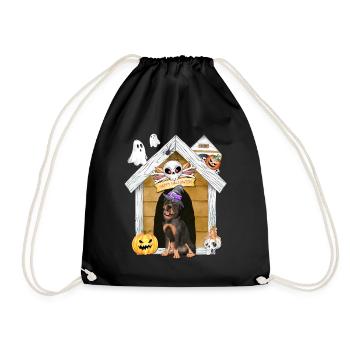 Halloween Rottweiler Chien Sorcière - Sac de sport léger - noir - Devant