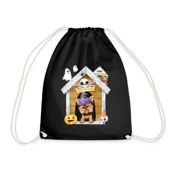 Halloween Yorkshire Terrier Chien Sorcière - Sac de sport léger - noir - Devant