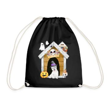Halloween West Highland Terrier Chien Sorcière - Sac de sport léger - noir - Devant