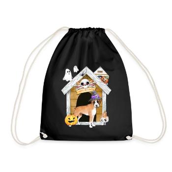 Halloween Boxer Chien Sorcière - Sac de sport léger - noir - Devant