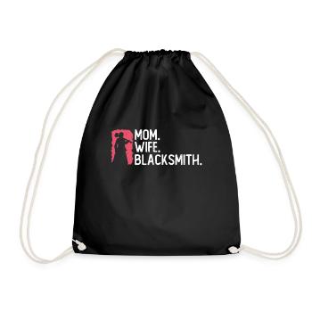 Mutter. Ehefrau. Schmiedin. - Blacksmith Frauen - Turnbeutel - Schwarz - Vorne
