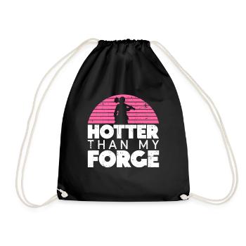 Plus chaud que ma forge - les forgerons forgent - Sac de sport léger - noir - Devant